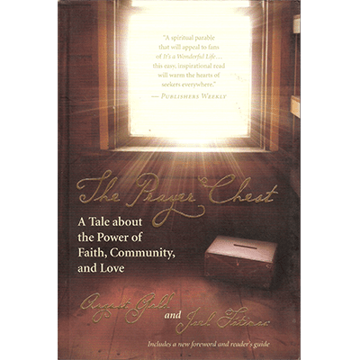 A book cover with a window and the words " the angel chest ".