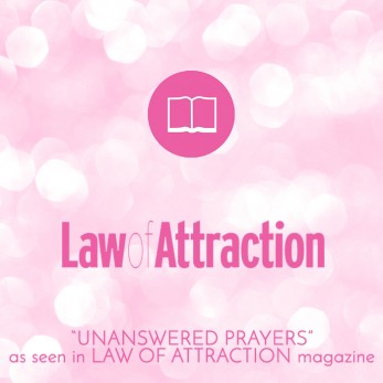 A pink background with the words " law of attraction " in front.