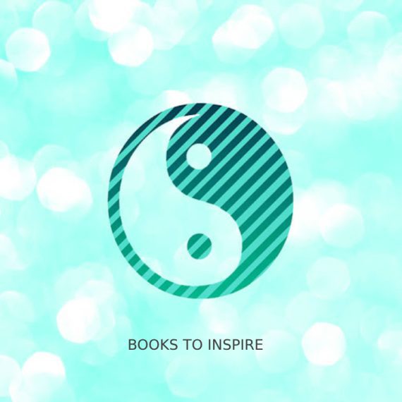 A green and white yin yang symbol with the words books to inspire underneath.